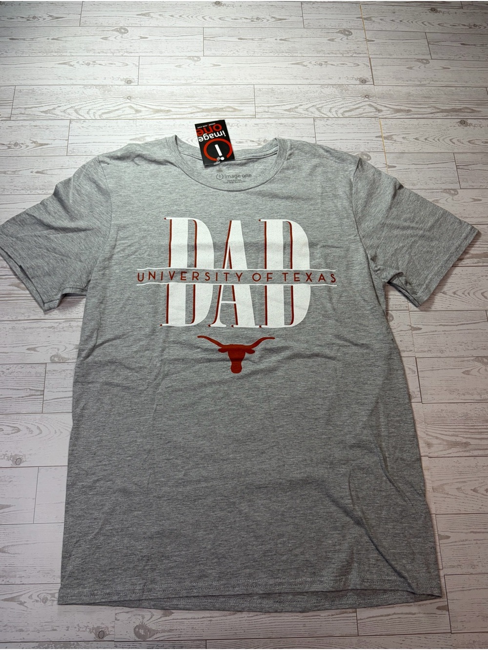 SMALL- University of Texas Dad Graphic T-Shirt - Gray